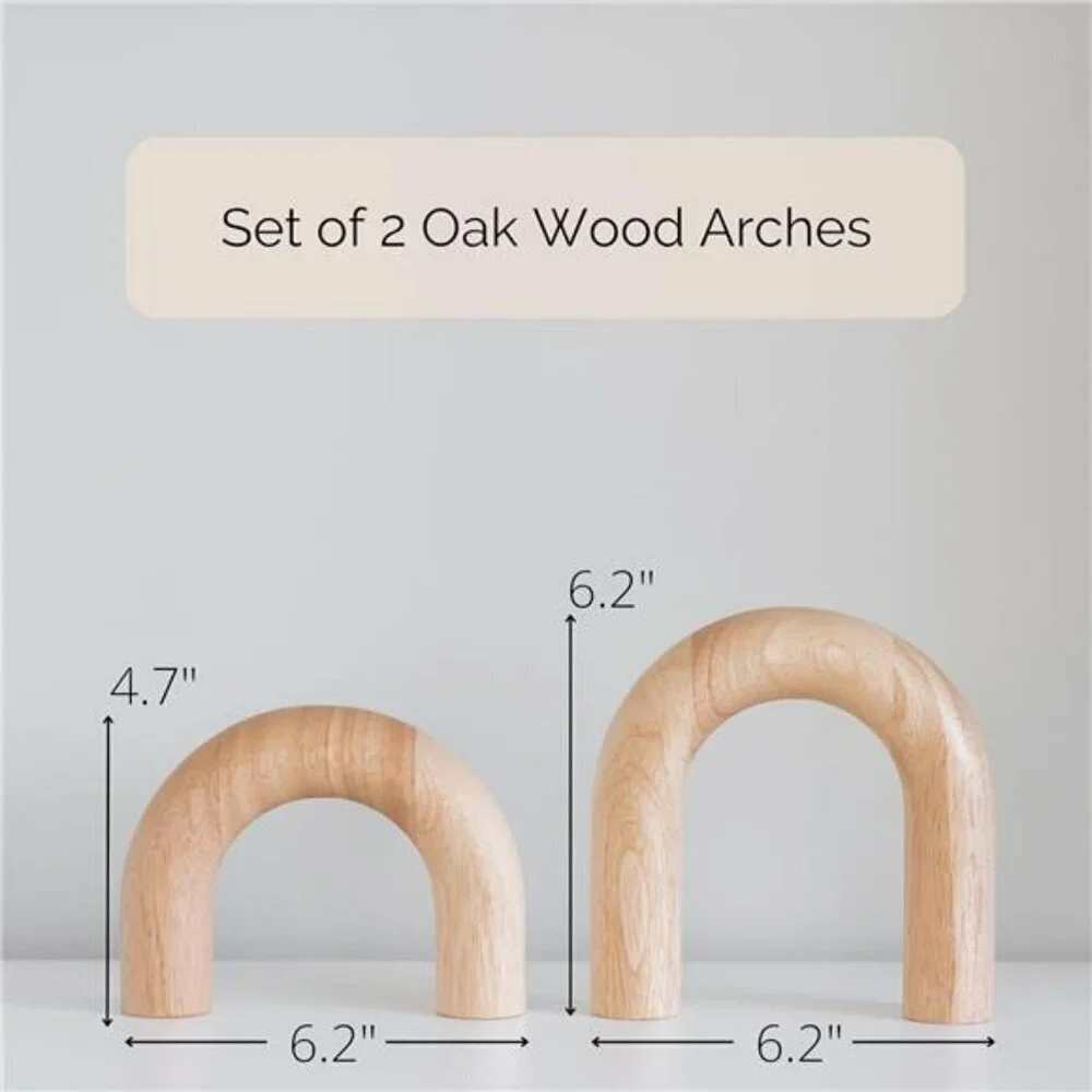 Wood Arch Decorative Objects Suitable for Coffee Table Decor Neutral Home Shelf